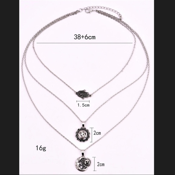 Hippie/Bohemian Three Layered Necklace - Picture 3 of 3